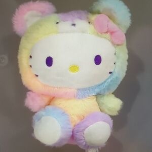 Hello Kitty Plush Toy 9.5 Inch Rainbow Sherbet Official Sanrio